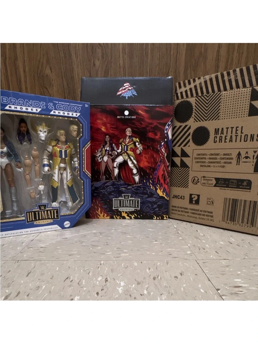 Mattel WWE Brandi & Cody Rhodes Action Figure Set - Blue, Gold, White